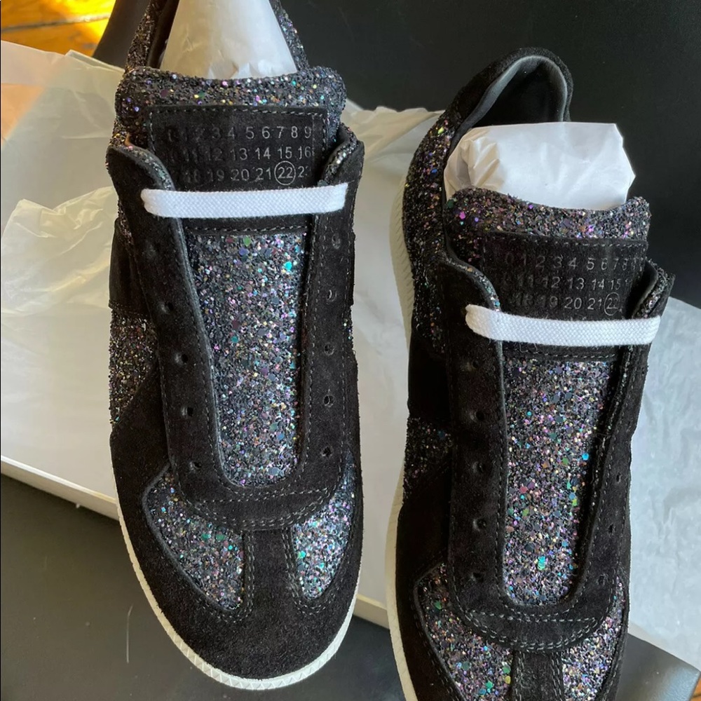 maison martin margiela replica Glitter Sneakers New In Box sz8.5 New with box